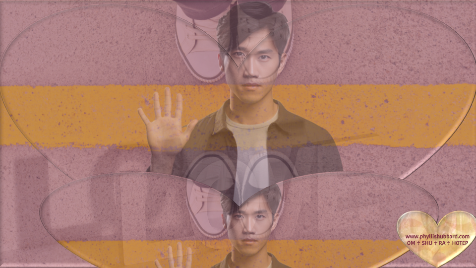 Asian man asserting boundaries