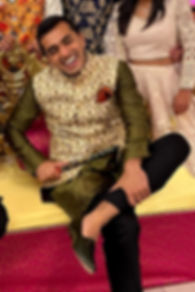 Mehndi Green Kurta with Cream Vest