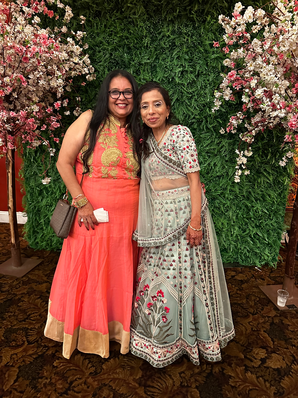 Thumbnail: Garden Green & Floral Net Lehenga