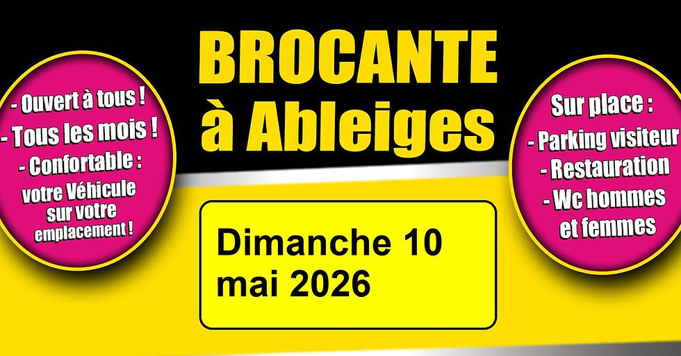 Brocante du dimanche 10 mai 2026