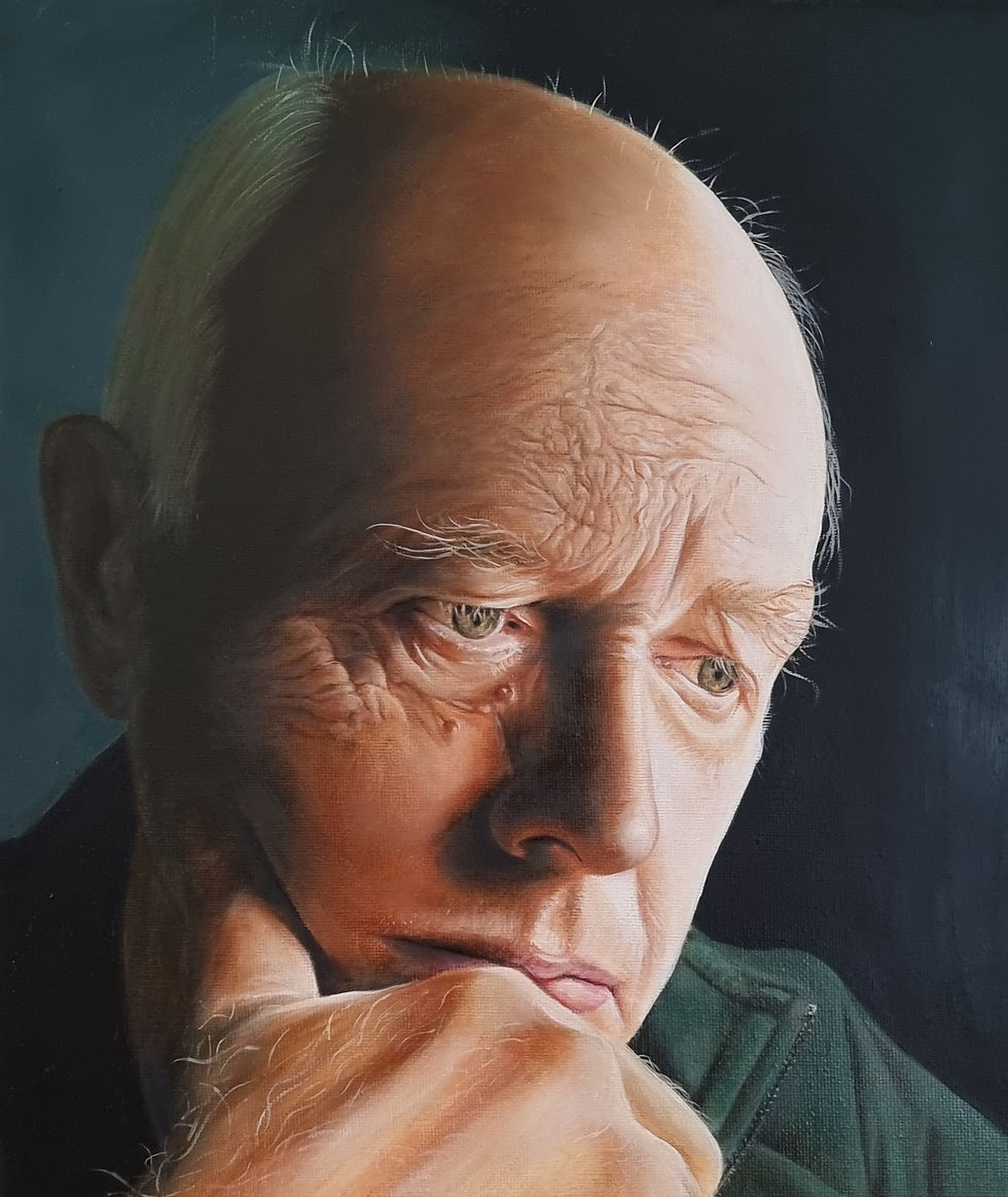 Portrait of a man in oils