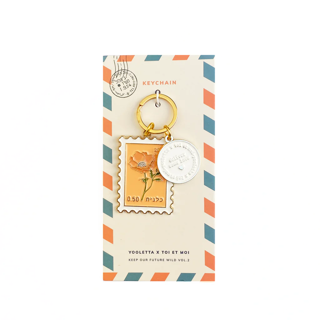  מחזיק מפתחות - כלניות ובול
