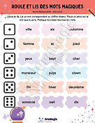 Roule et lis des mots magiques - mots irréguliers 1er cycle