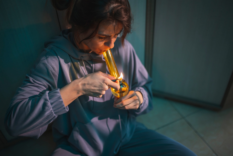 a woman having cognitive issues due to chronic use of marijuana