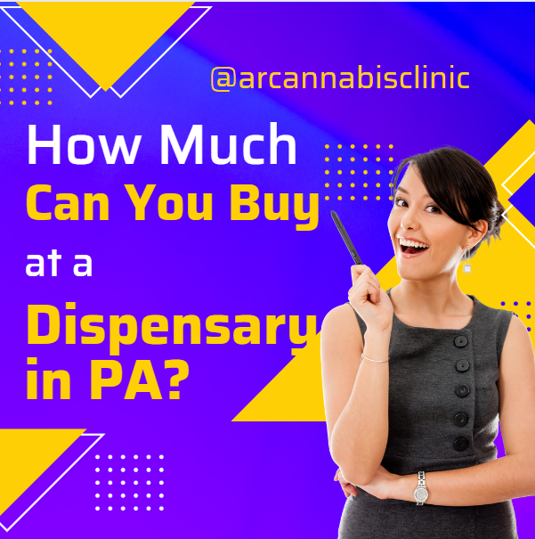 a woman pointing out how much can you buy at a dispensary in Pennsylvania PA