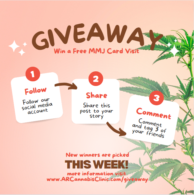 a photo of marijuana leaf and Your Golden Ticket to Free Medical Cannabis Advice Awaits at ARCannabisClinic