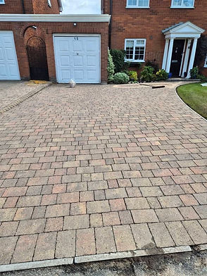 A pristine Driveway looking really clean after being Pressure washed by West Valeting and Pressure Washing