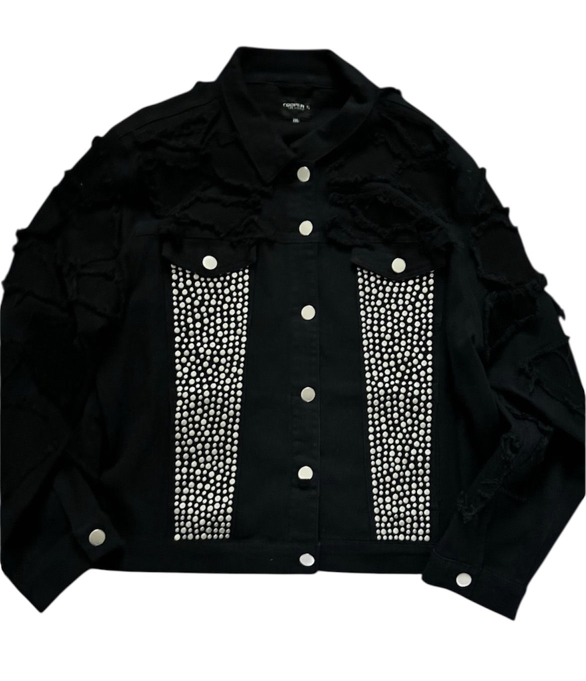 Rine Stone Jean Jacket Black or Set