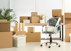 Moving boxes ready for unpacking