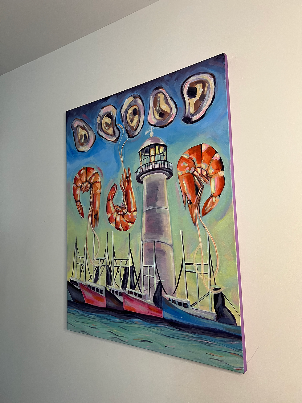 Thumbnail: Biloxi Lighthouse with Shrimp Boats