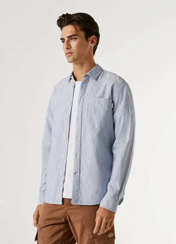 Miniatura: Pepe Jeans - Camicia bacchettata in cotone Prescot