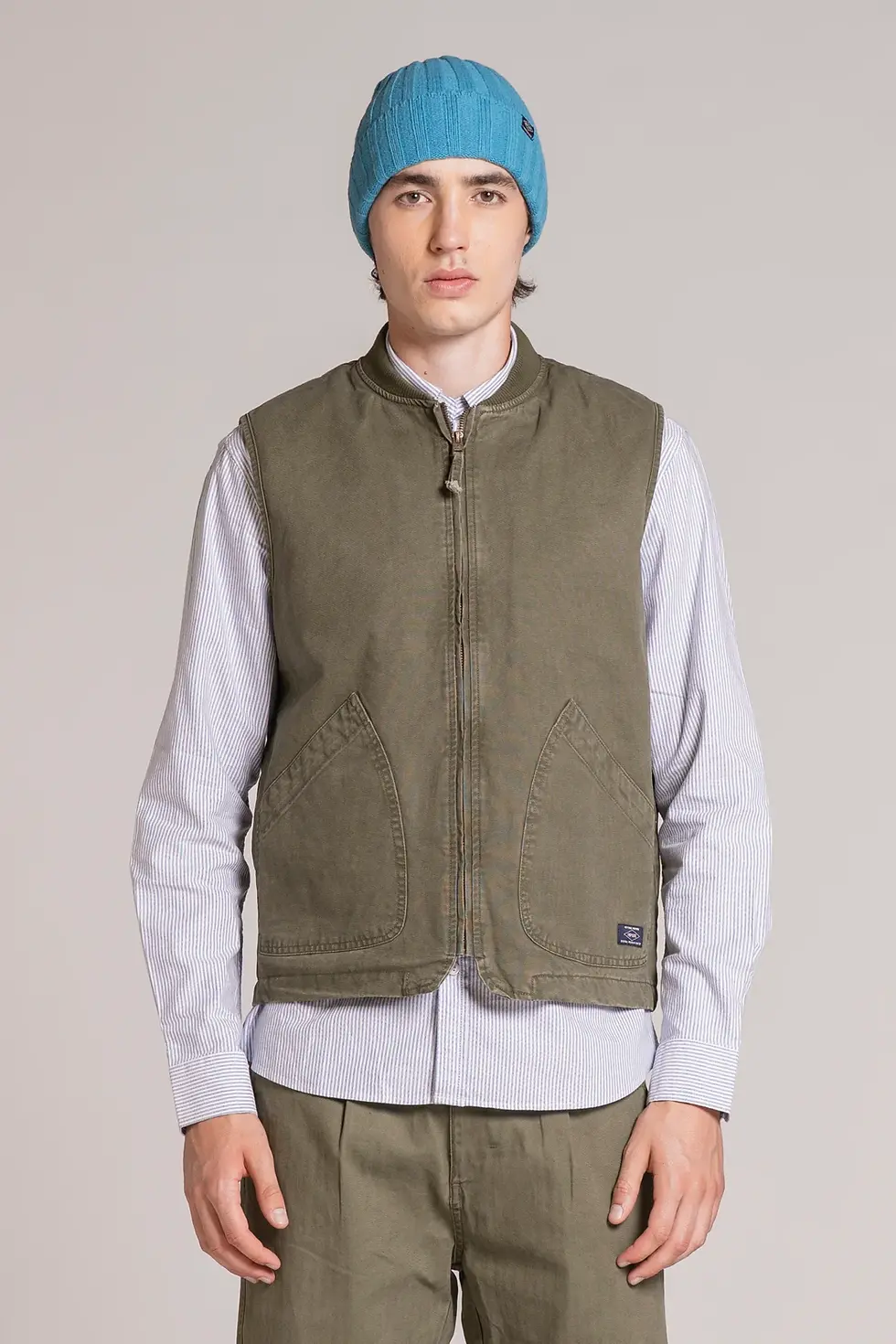 Miniatura: Impure - Gilet canvas verde militare Terry