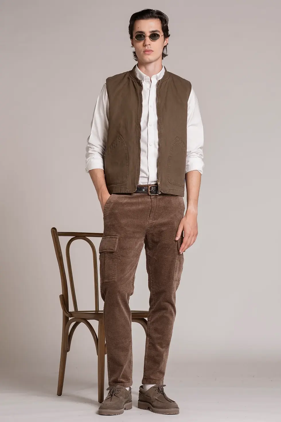 Miniatura: gilet smanicato vest marrone