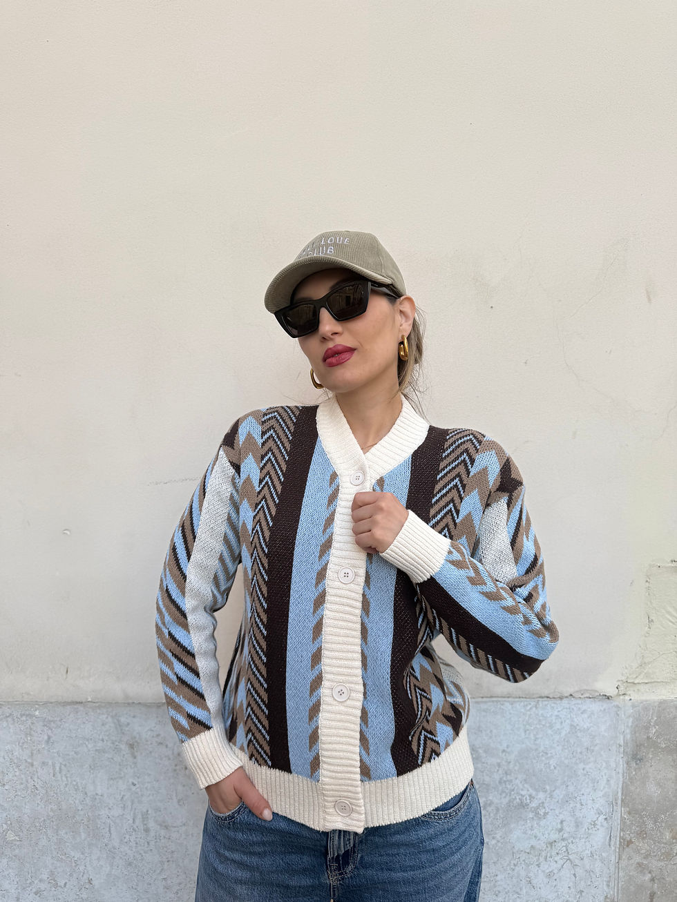 Miniatura: Haveone - Cardigan fantasia con spalline