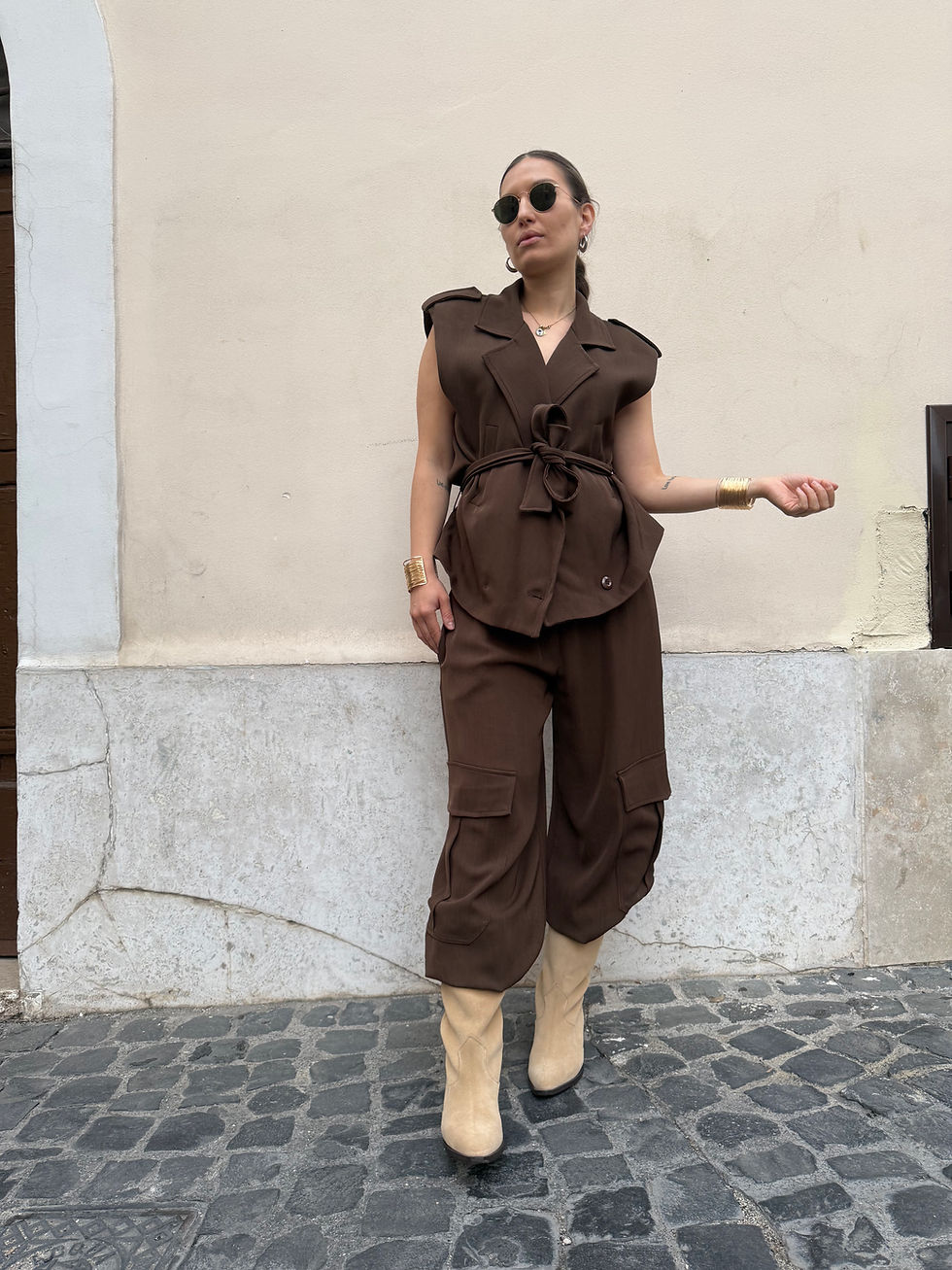 Miniatura: Haveone - Gilet con fusciacca in vita