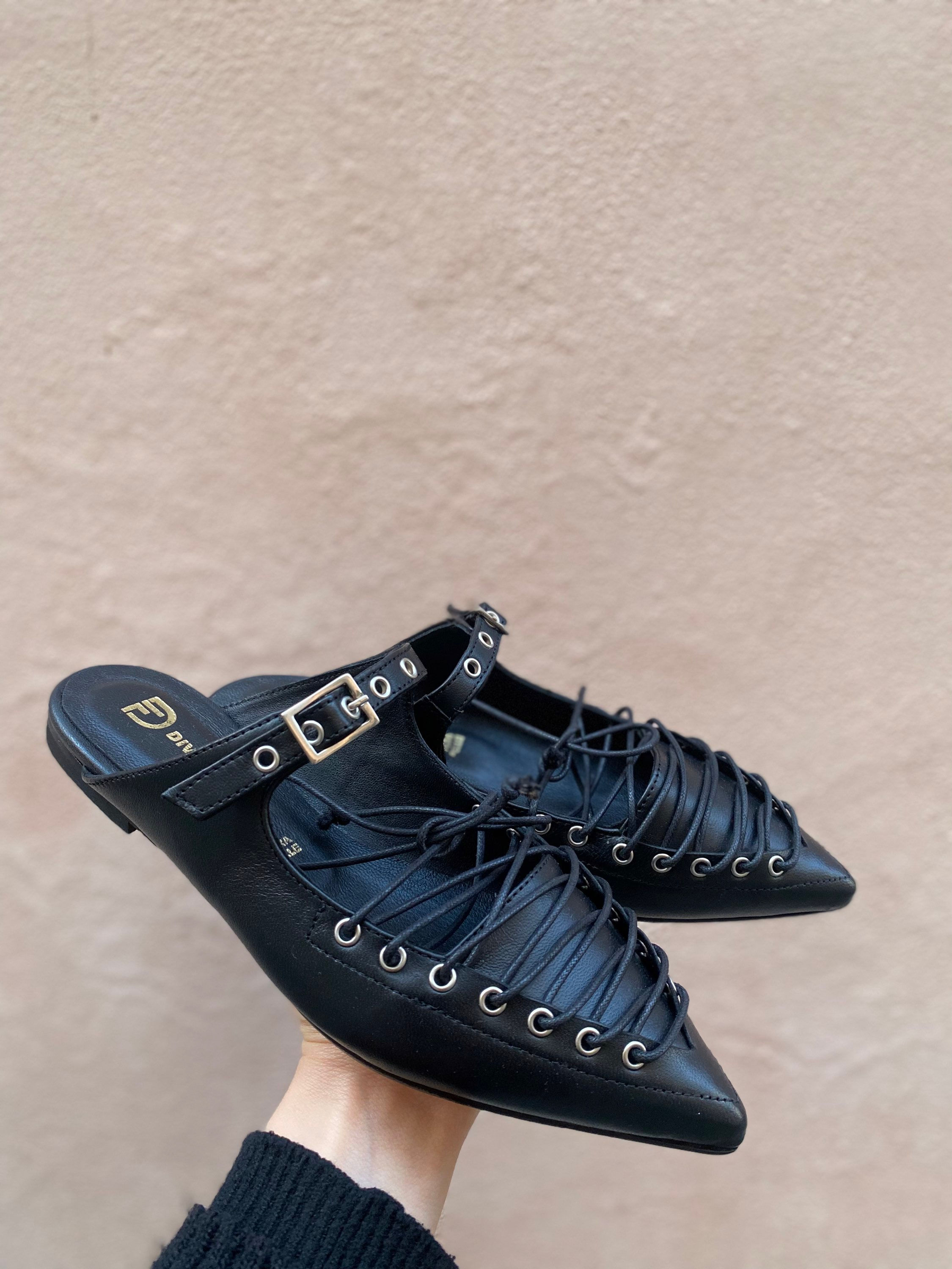 DivineFollie - Sabot a punta con lacci