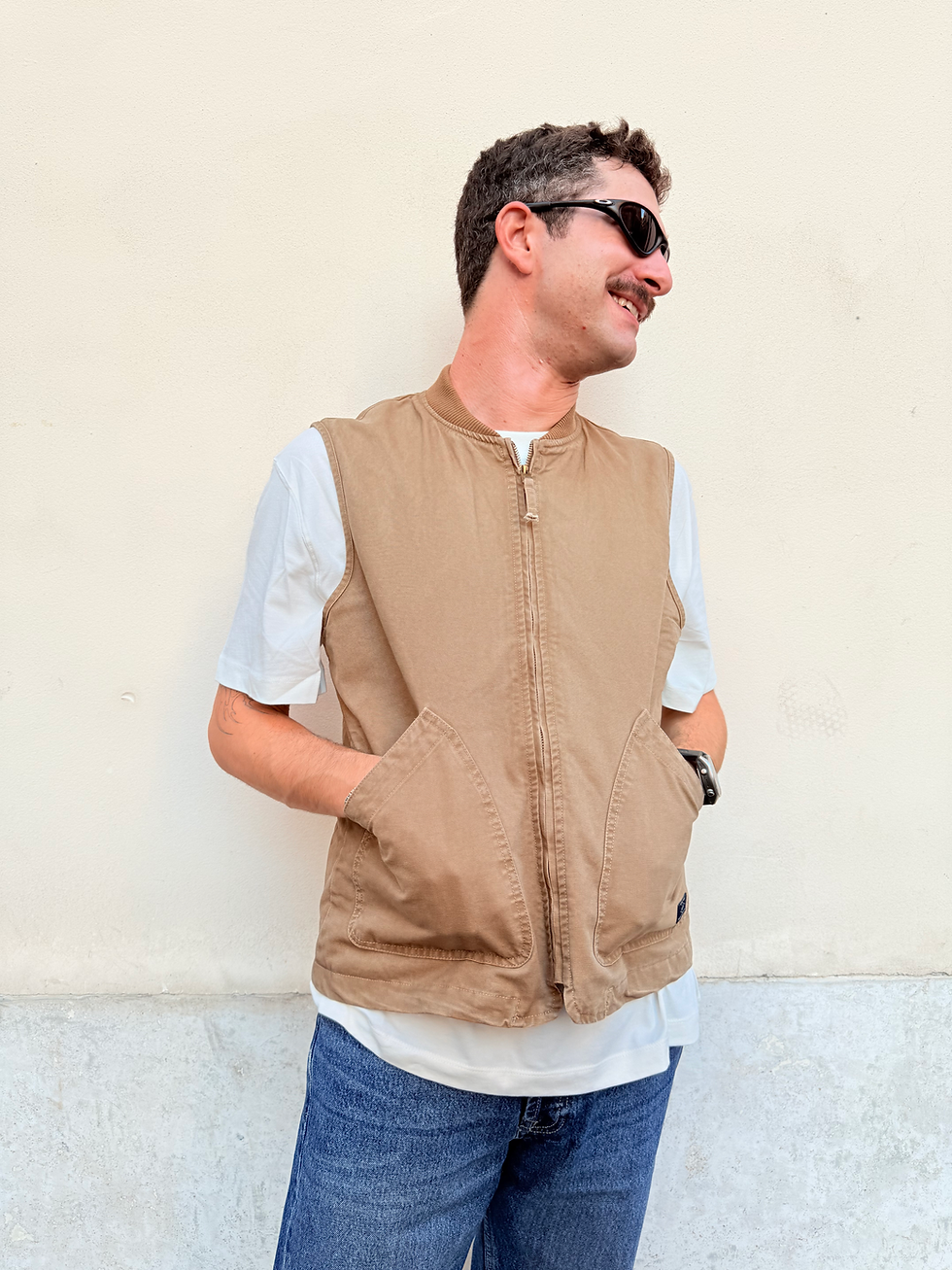 impure gilet smanicato vest sabbia