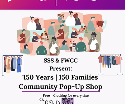 150 Years, 150 Families Community Pop-Up Shop