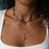 Thumbnail: Delicate yellow sapphire and diamond pendant on 18K gold chain