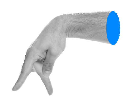 animated walking hand abstract collage design