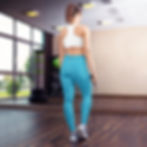 Thumbnail: Move with Intention Blue Yoga Leggings