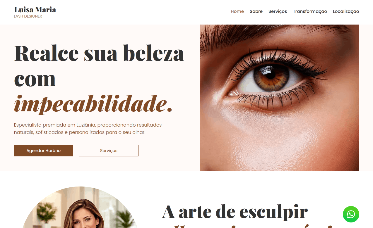 Lash Designer - Site Institucional