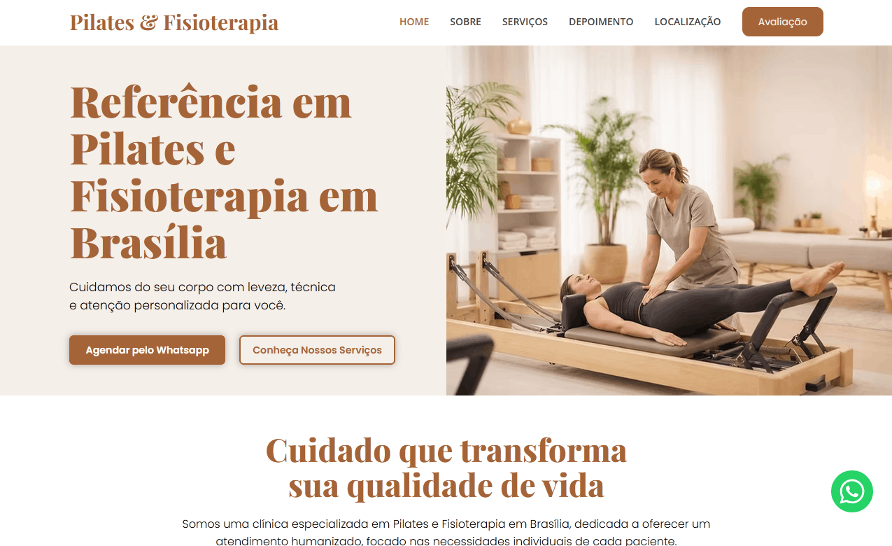 Pilates - Landing Page