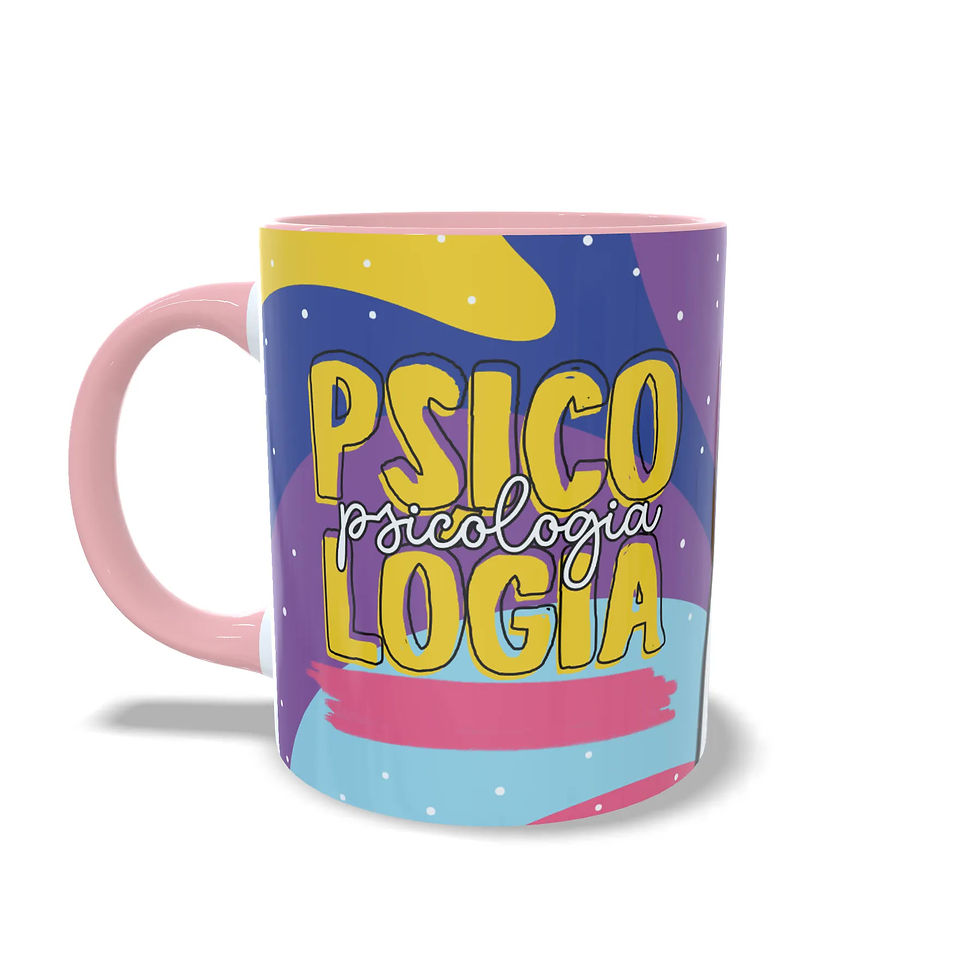 Caneca Personalizada "Psicologia" - Alça Colorida