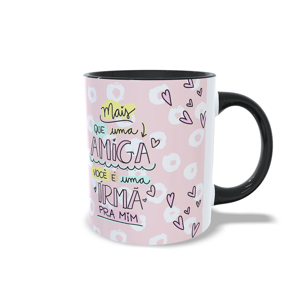 Miniatura: Caneca Personalizada "Amiga Irmã" - Alça Colorida