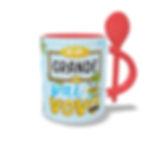 Caneca Personalizada "Grande mãe, super vovó" -  Reta Colher