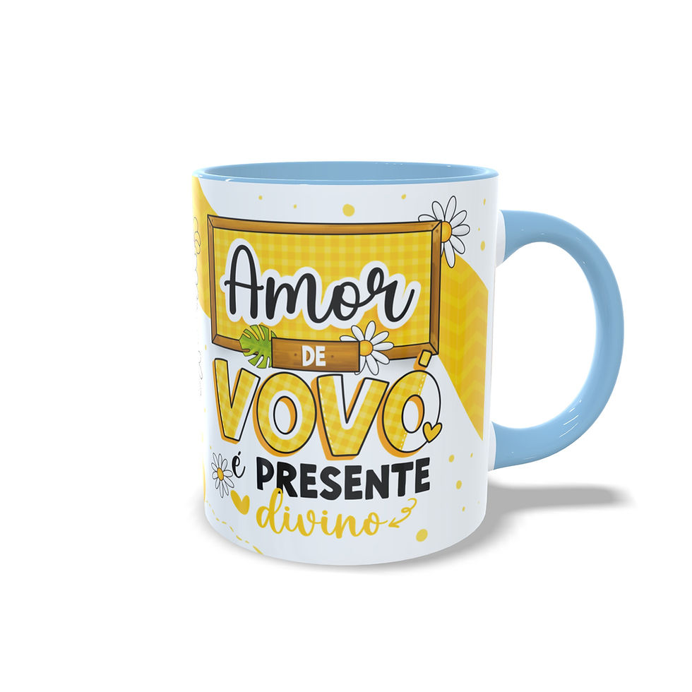 Miniatura: Caneca Personalizada "Amor de Vovó" - Alça Colorida