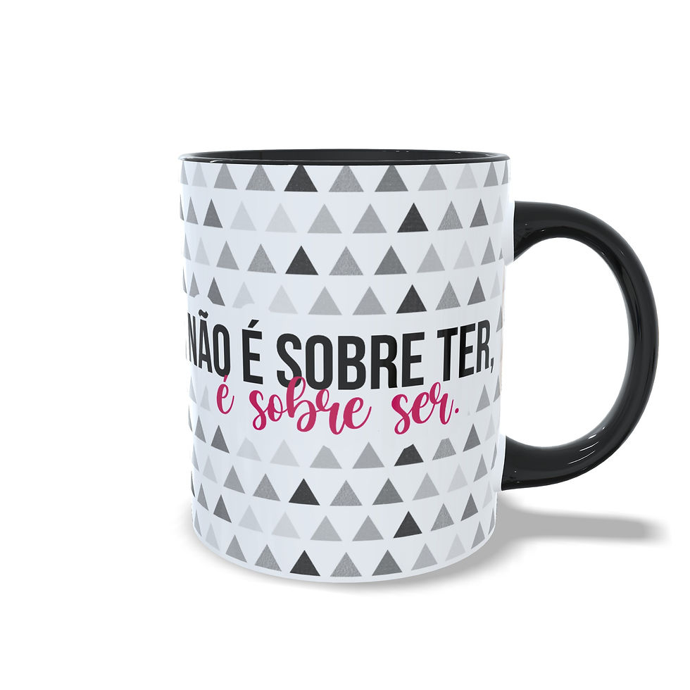 Miniatura: Caneca Personalizada "Não é Sobre Ser" - Alça Colorida