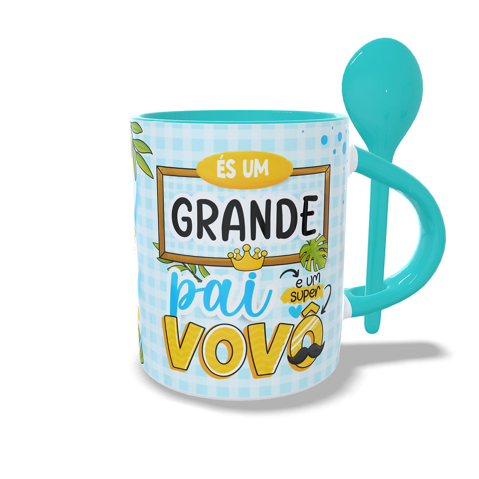 Miniatura: Caneca Personalizada "Grande mãe, super vovó" -  Reta Colher