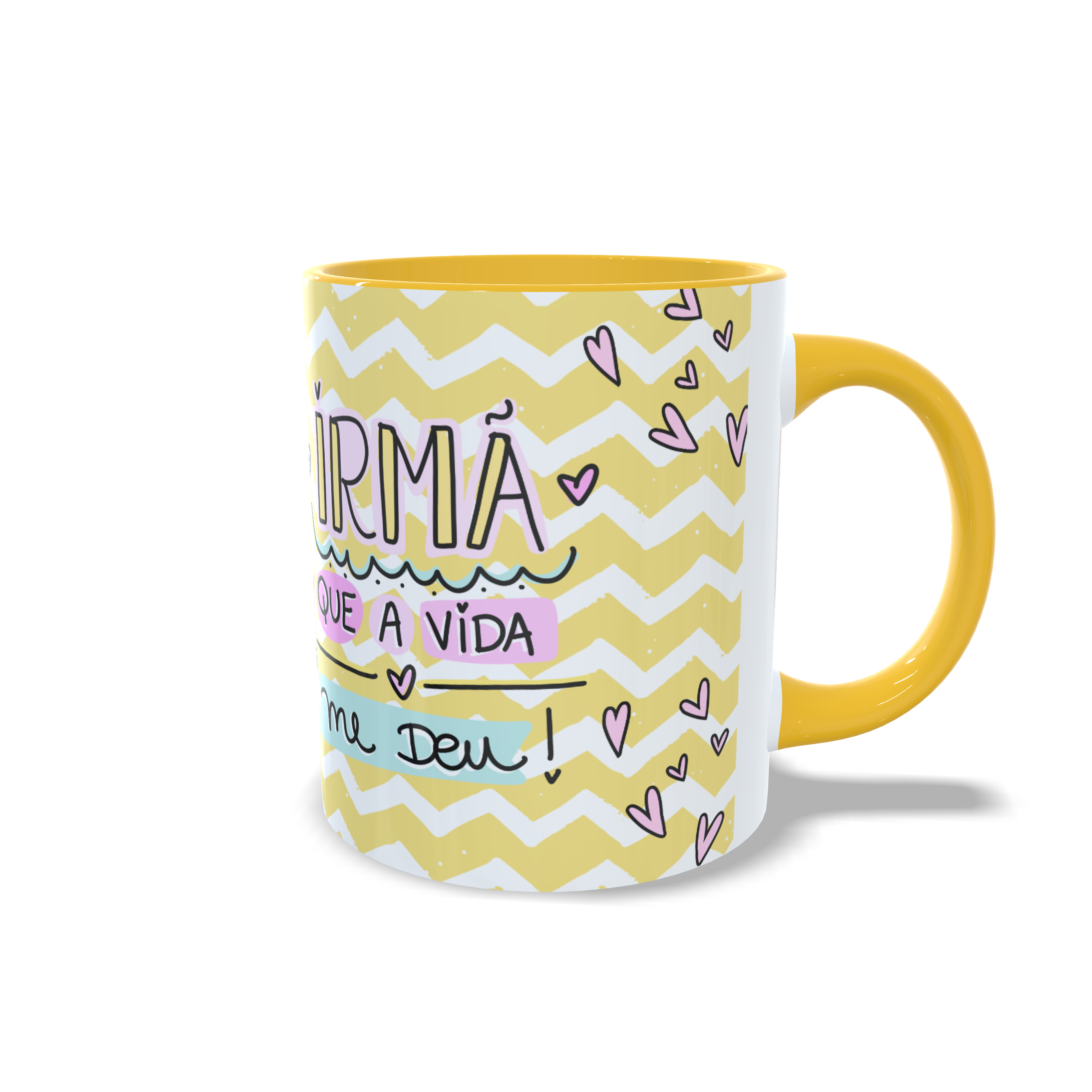 Caneca Personalizada "Melhor amiga do mundo" - Alça Colorida
