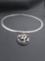 Sterling Silver Necklace with Large Om Symbol Pendant, Mens Jewelry