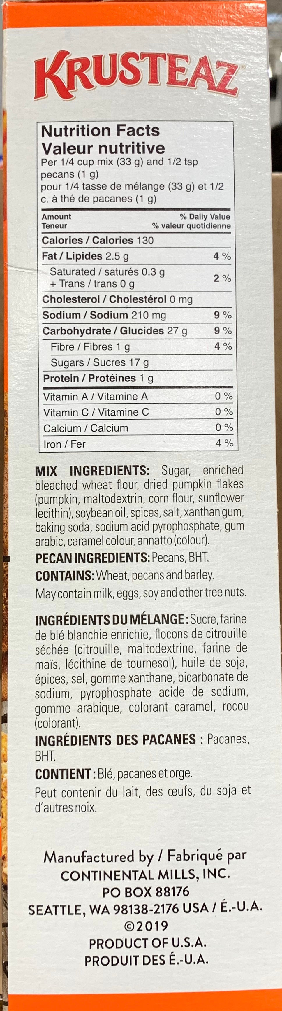 Costco Krusteaz Pumpkin Spice Quick Bread Mix Review