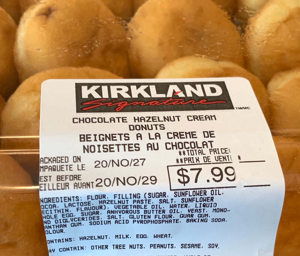 Costco Kirkland Signature Hazelnut Cream Donuts Review