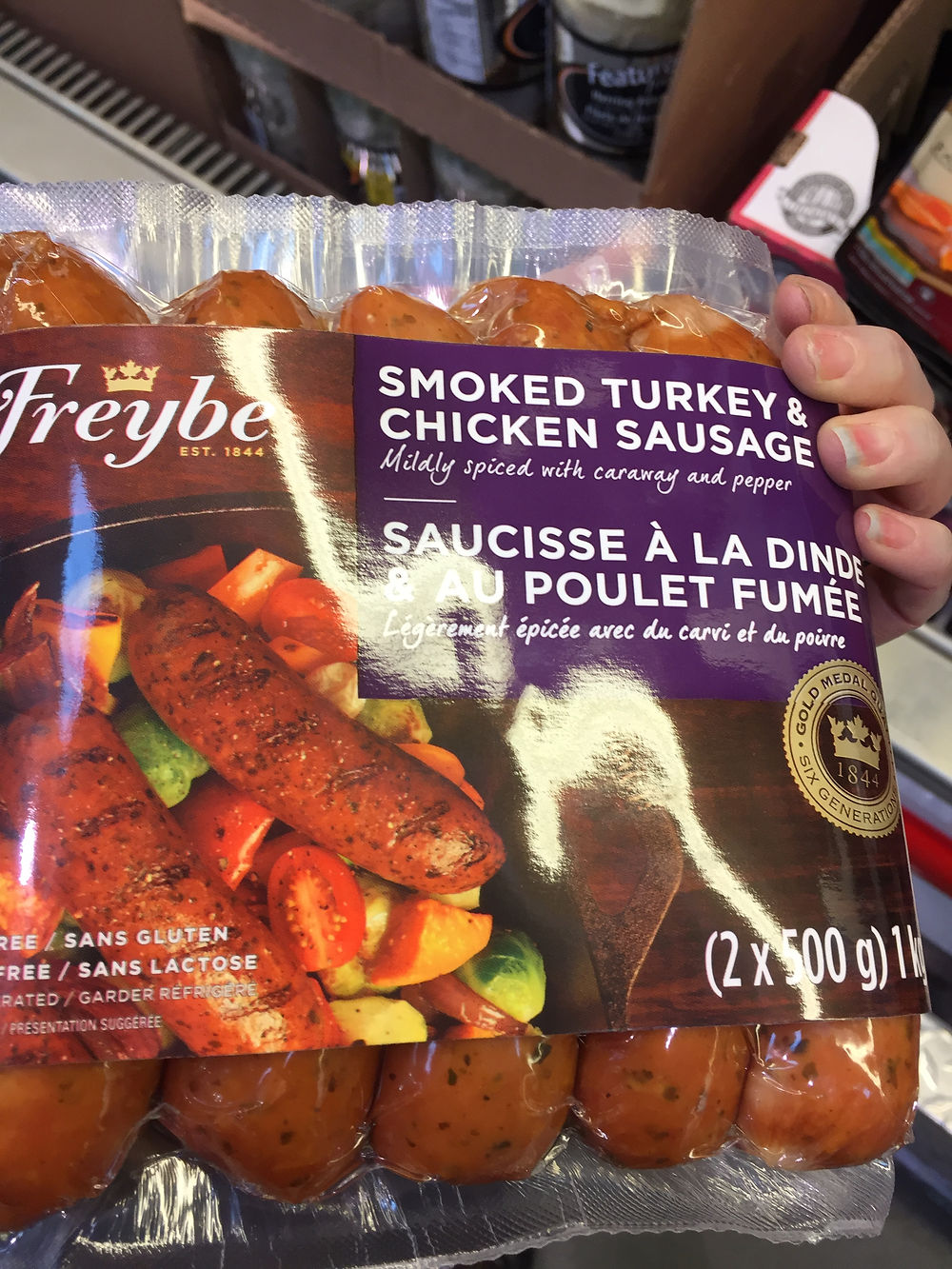 Costco Kirkland Signature Chicken Thighs and Costco Freybe Sausage