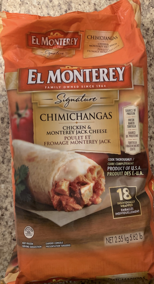 Costco El Monterey Signature Chicken & Monterey Jack Cheese Chimichangas