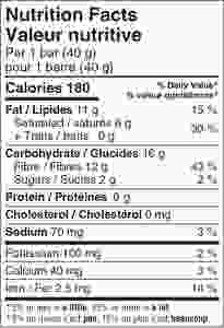 Hungry Buddha Coconut Cocoa Keto Bar Nutrition