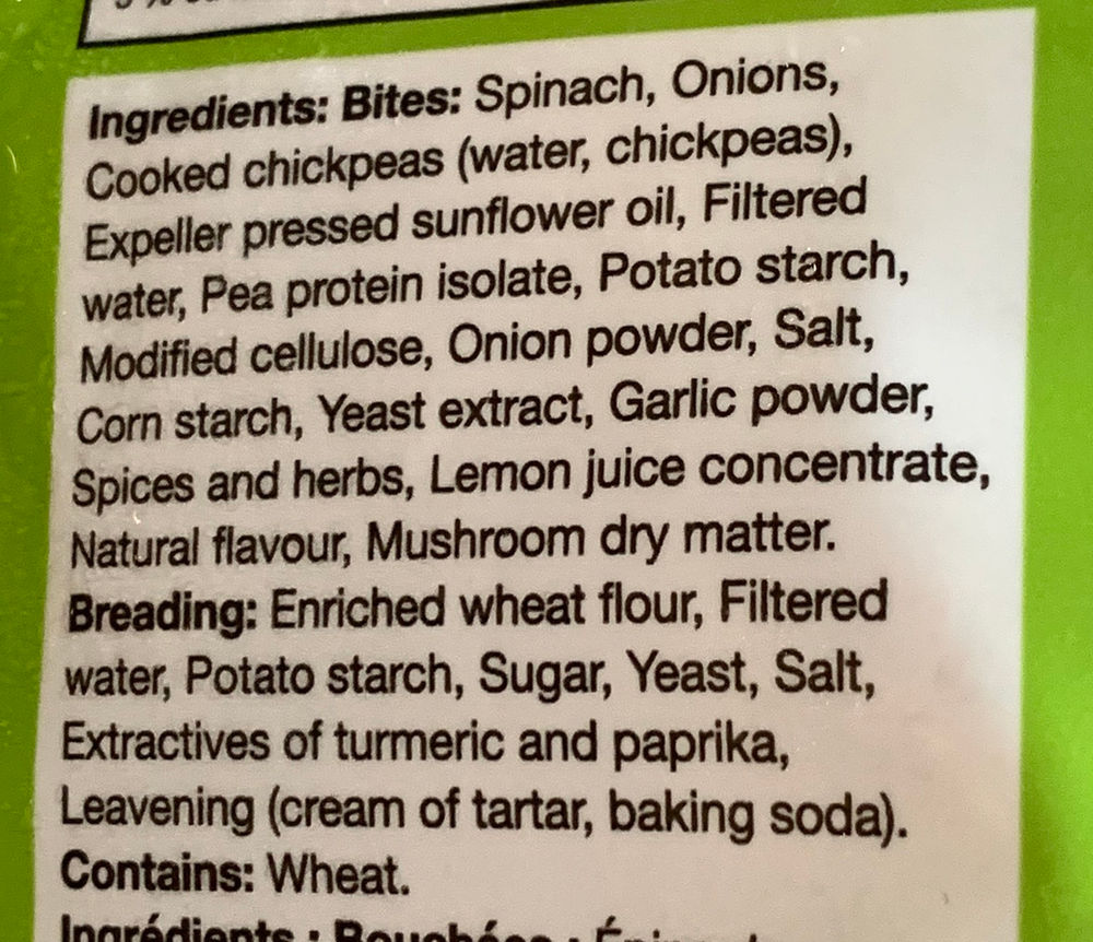 Costco Sol Cuisine Plant Based Spinach Chickpea Bites Review