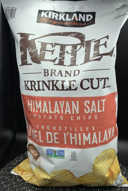 Costco Kirkland Signature Kettle Brand Krinkle Cut Himalayan Salt Potato Chips