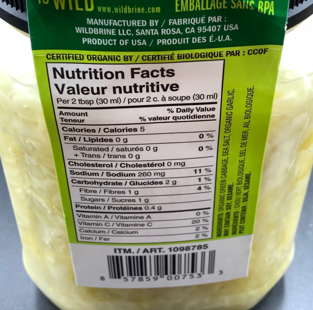 Costco Wildbrine Raw Organic Sauerkraut Review