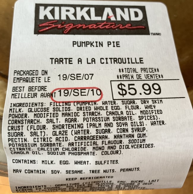 Costco Kirkland Signature Pumpkin Pie Review