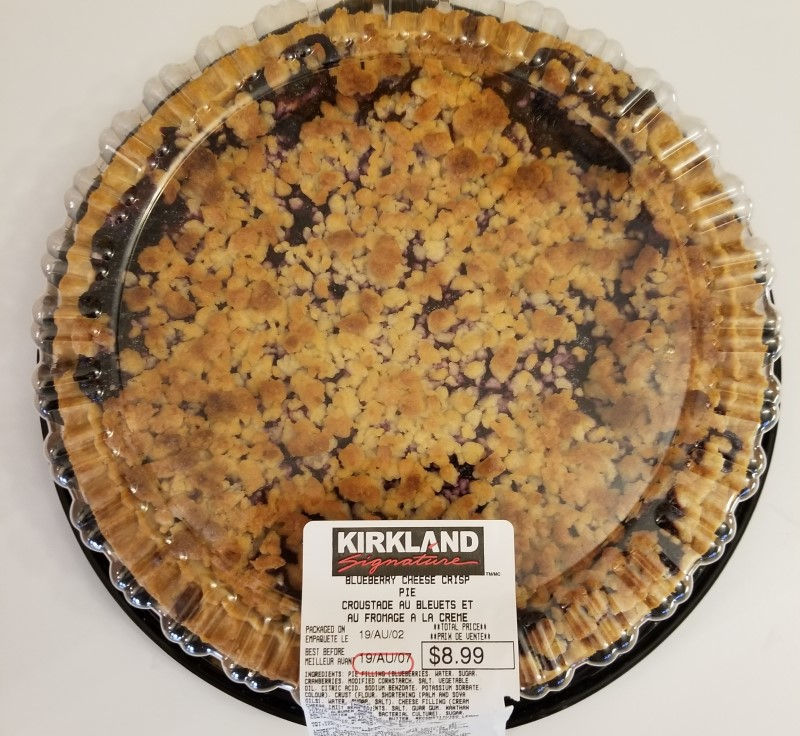 Costco Kirkland Signature Blueberry Cheese Crisp Pie Review