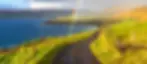 A rainbow appears near Bolus Head on the Skellig Ring in County Kerry.
