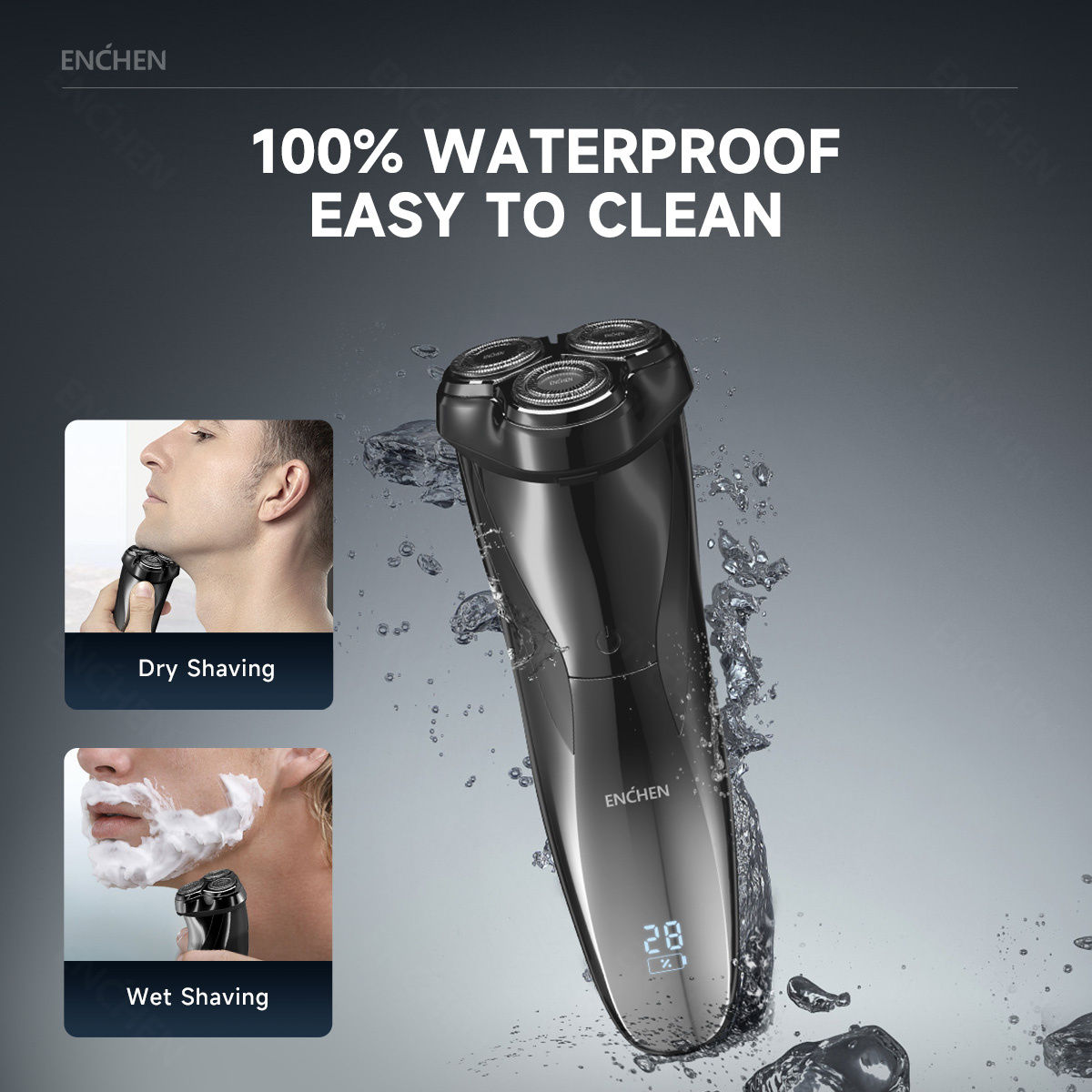 ENCHEN Electric Shaver 3D Blackstone 3 IPX7 Waterproof Razor Wet And Dry Dual Us