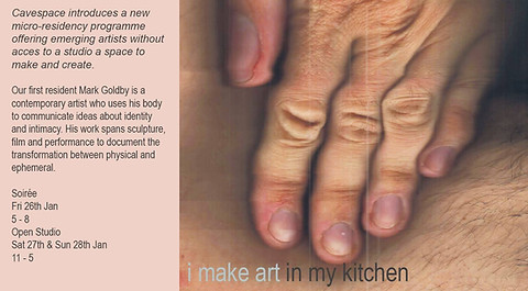 I Make Art In My Kitchen residency by Mark Goldby postert
