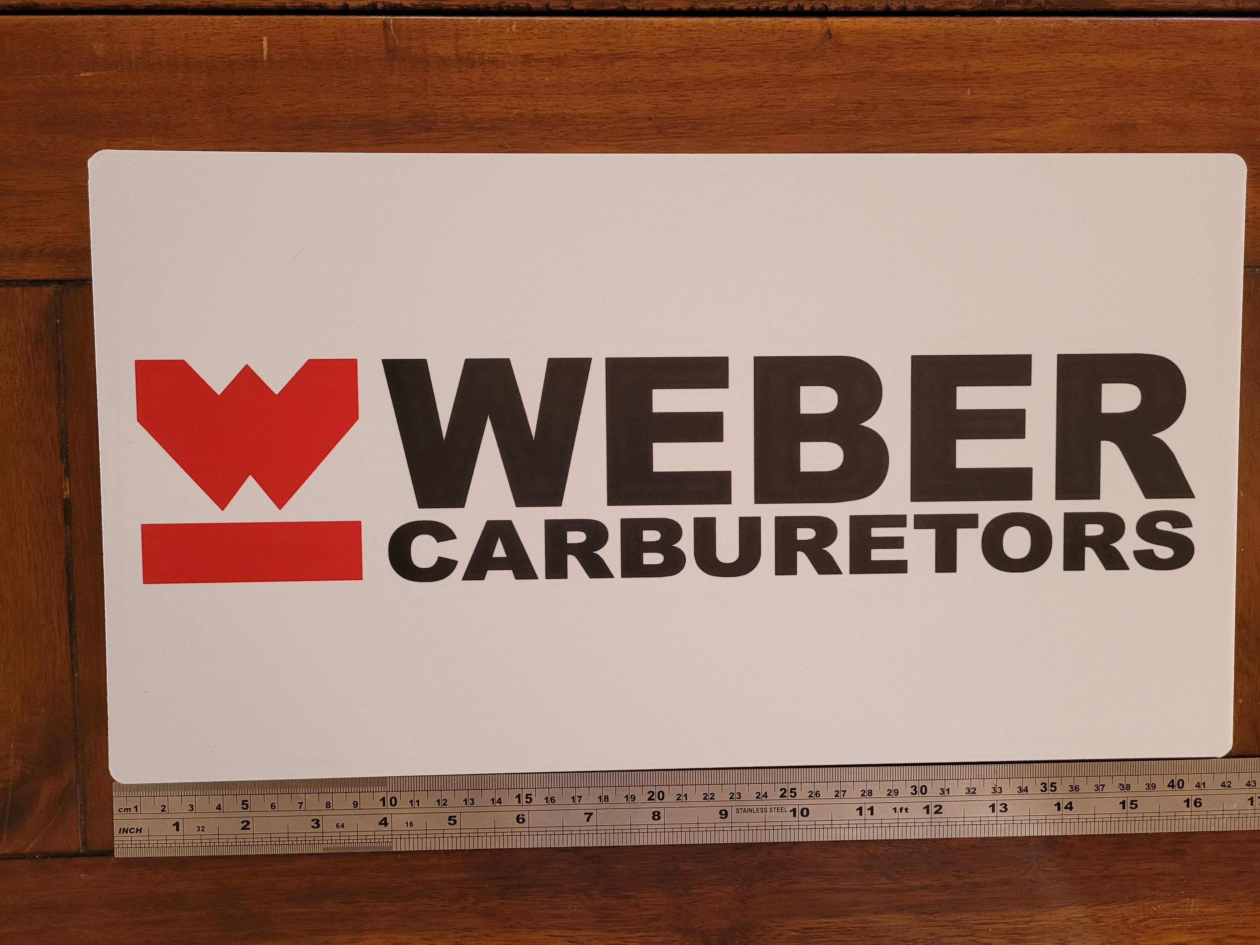 Garage Sign - Weber Carburetors - 16" Width - PVC