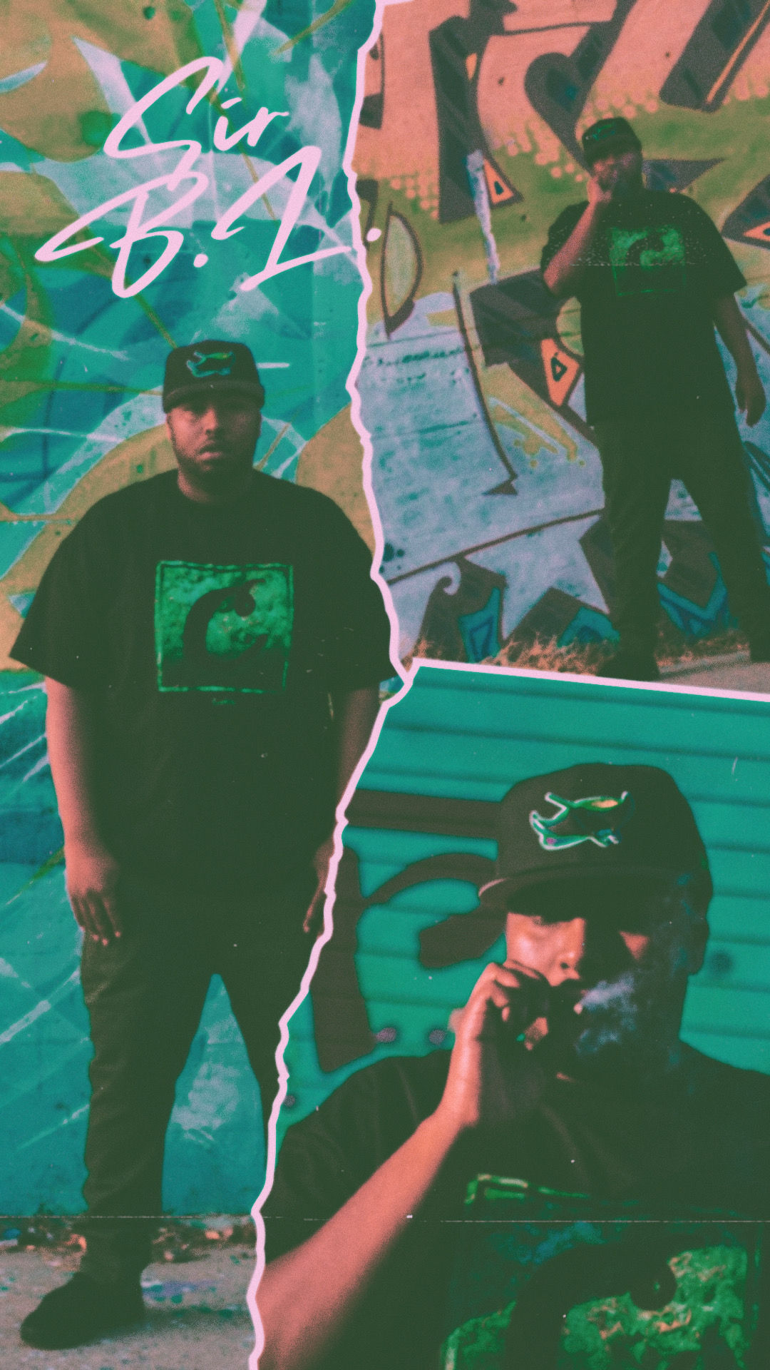 Sir B.L. Big Green Phone Wallpaper (Ocean Haze)